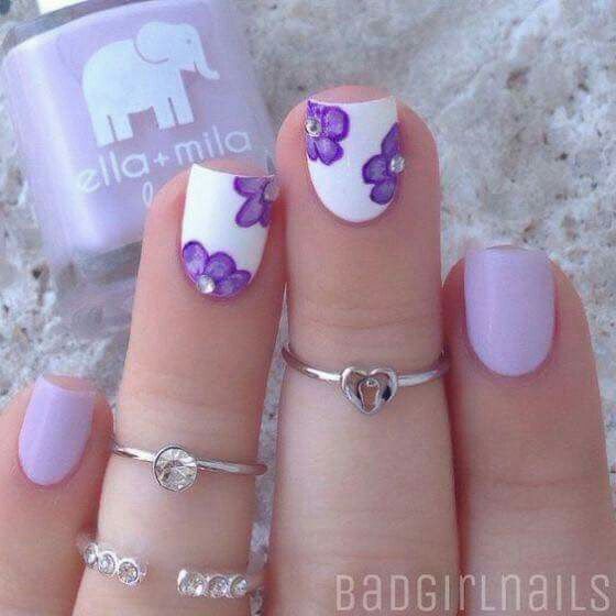 Uñas en morado💜 - 12