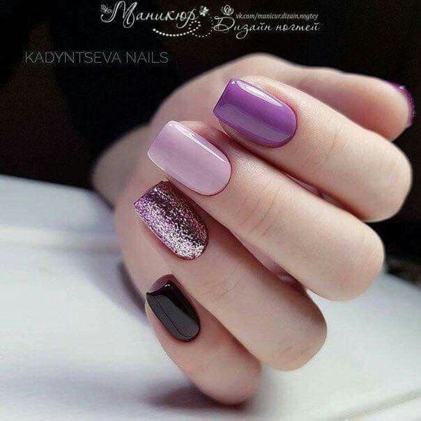 Uñas en morado💜 - 13