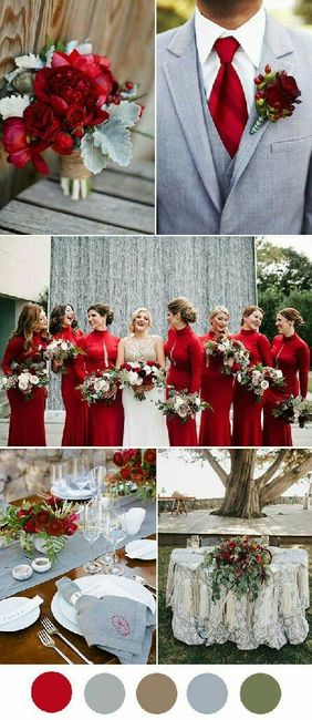 Boda Rojo&gris ❤ - 2