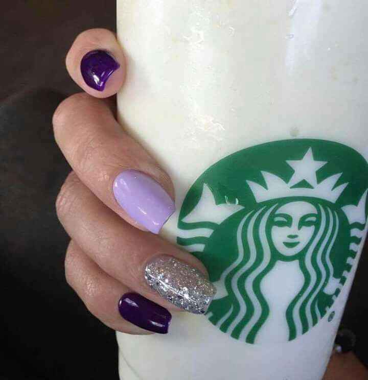 Uñas en morado💜 - 10