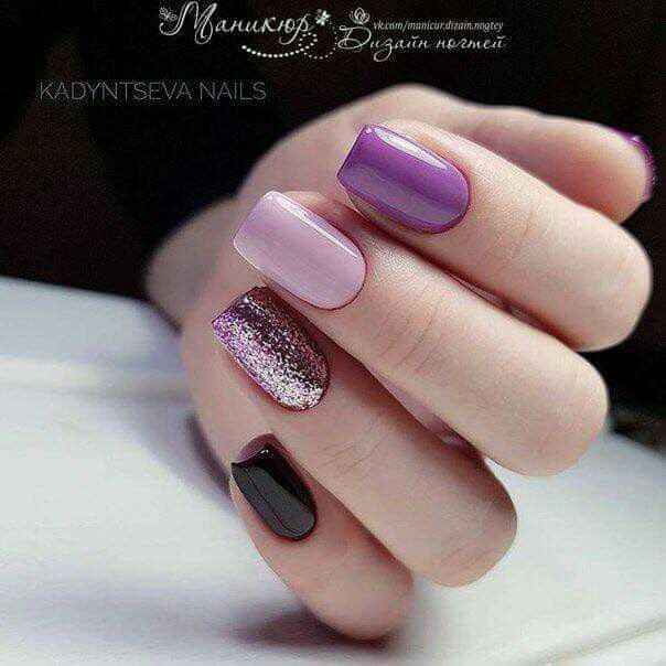 Uñas en morado💜 - 13