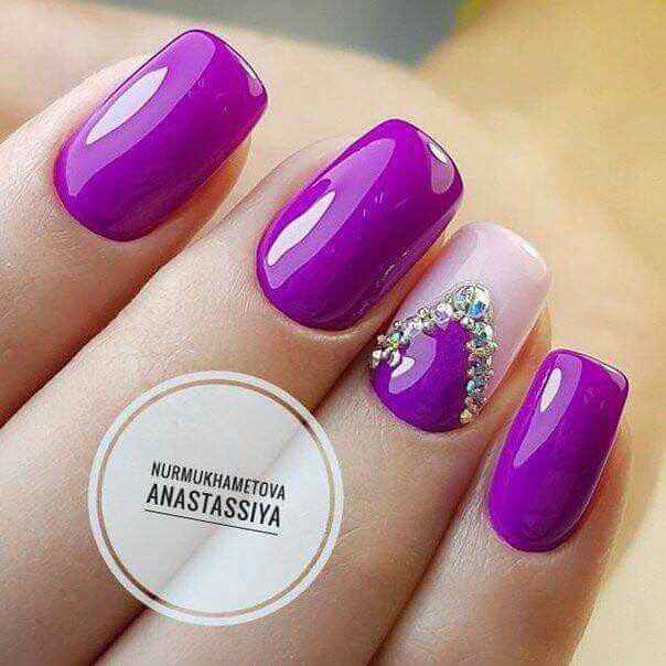 Uñas en morado💜 - 14