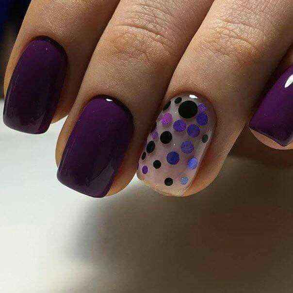 Uñas en morado💜 - 15