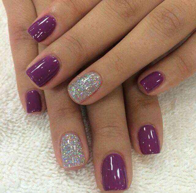 Uñas en morado💜 - 16