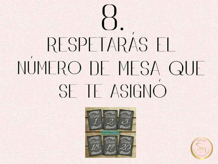 10 mandamientos para los invitados - 9