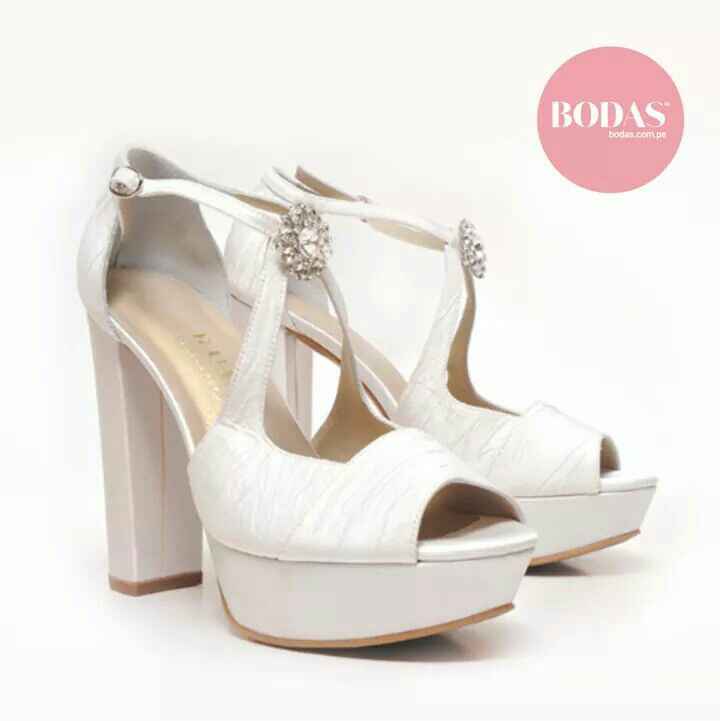 Zapatos  de novia  blancos - 2