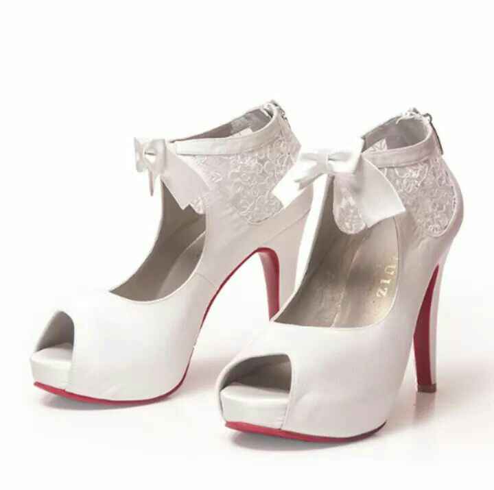 Zapatos  de novia  blancos - 3