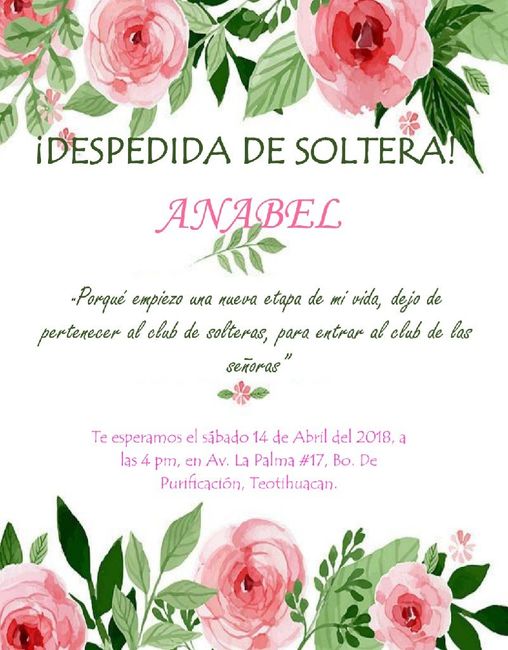 Invitación despedida de soltera - 1