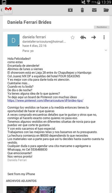 Presupuesto para el vestido de novia - 1