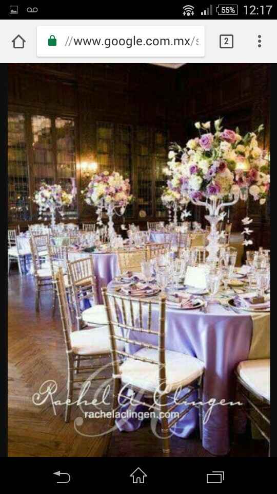 Ideas con color lila y dorado. - 1