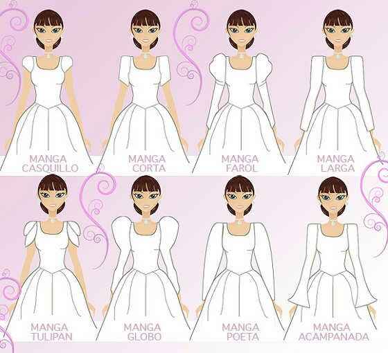 Algunos tipos me manga para sus vestidos de novia - 1