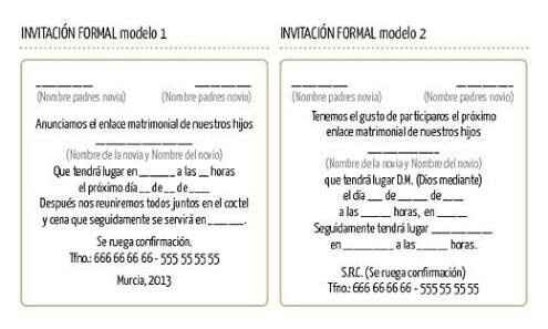 ¿qué información debe ir en invitaciones y pases y cómo acomodarlo? - 6