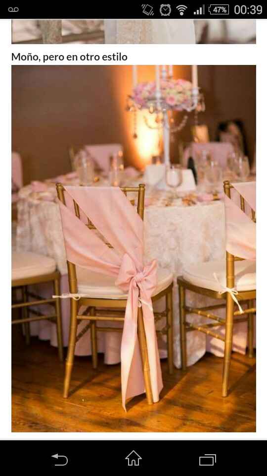 Ideas: decoración de las sillas - 1