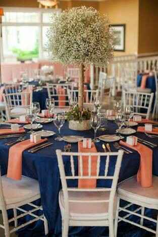 Combinaciones de colores navy blue y durazno! - 2