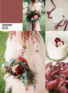 Combinaciones de colores en marsala y dorado - 4
