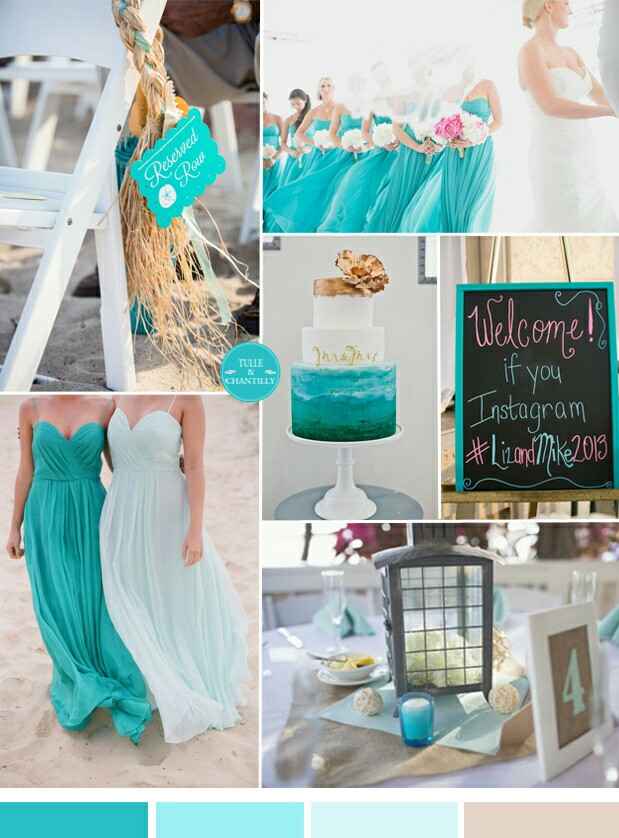 Combinacion de colores en coral y aqua - 6
