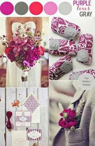 Combinación de colores " lila y rosa mexicano " - 3