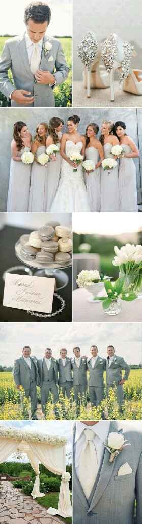 "combinaciones de colores en blanco y plateado - 8