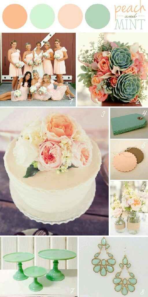 R: "combinaciones de colores en verde y coral - 22