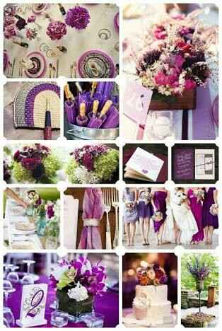 Combinaciones de colores en morado y plata - 15