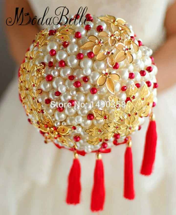 Combinaciones de colores en rojo y dorado. - 1