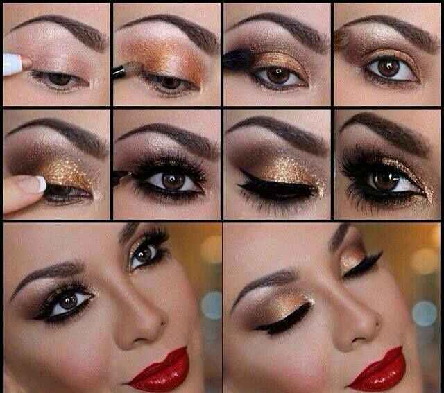 Combinaciones de colores en rojo y dorado. - 18