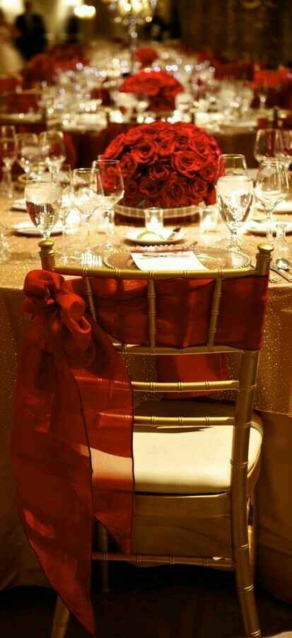 Combinaciones de colores en rojo y dorado. - 22