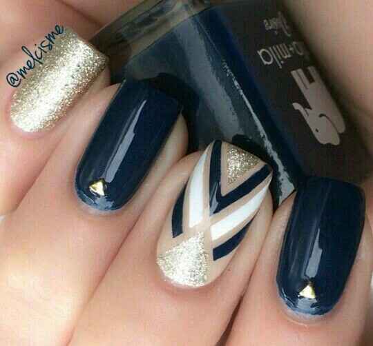 Combinación de colores en azul y dorado - 15