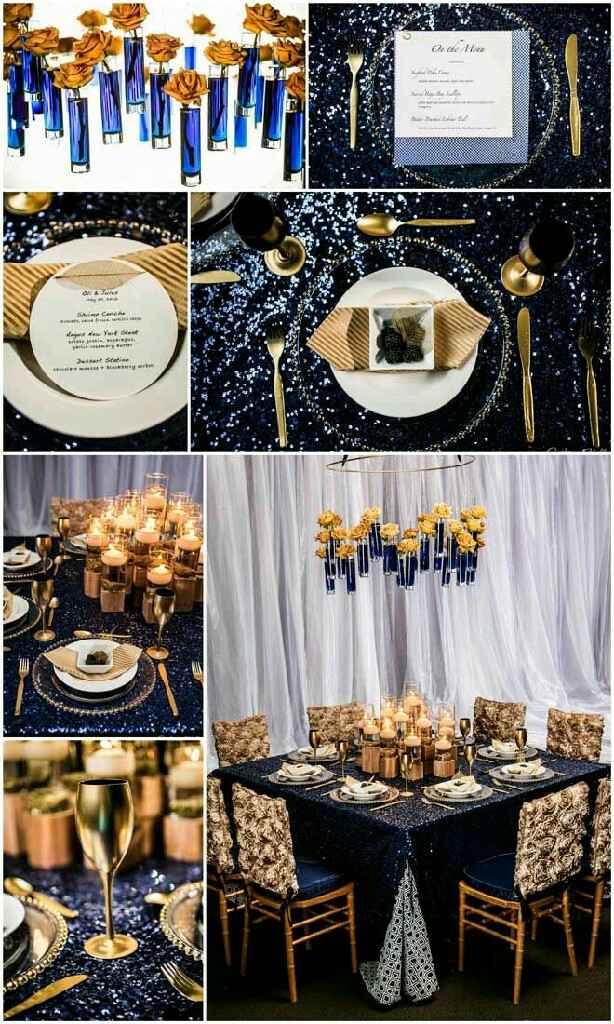 Combinación de colores en azul y dorado - 17