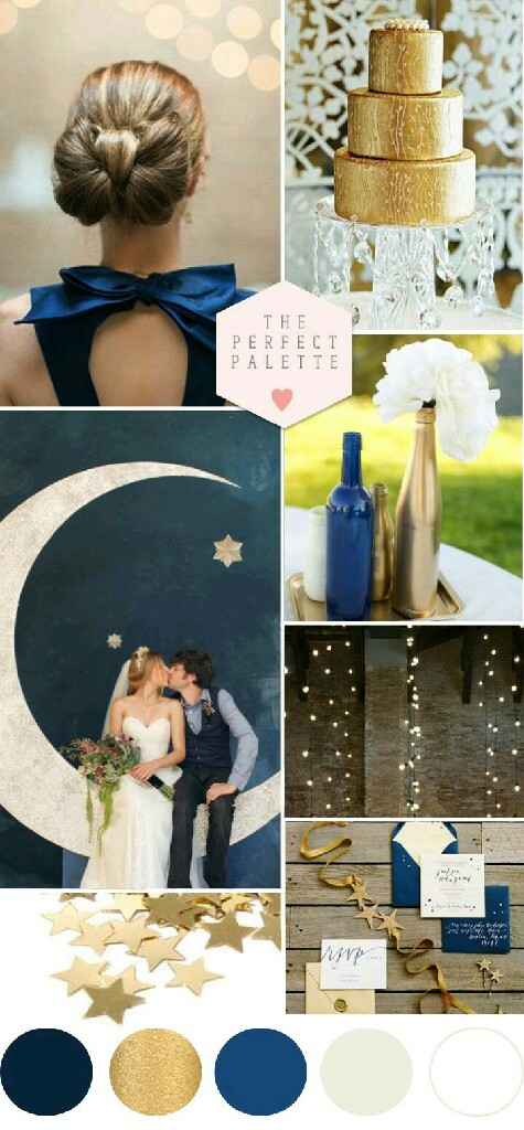 Combinación de colores en azul y dorado - 22
