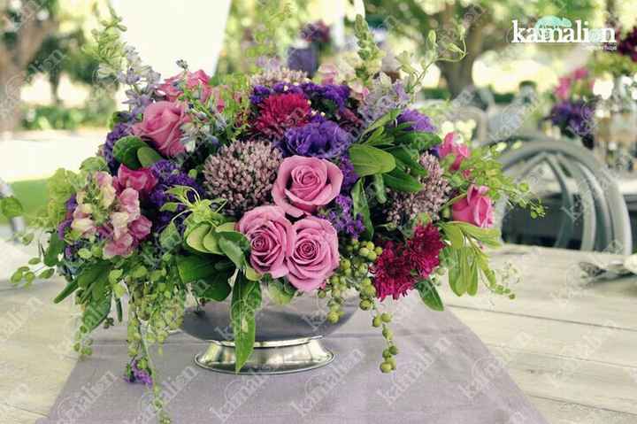 Combinacion de colores en lila, morado rosa y verde - 13