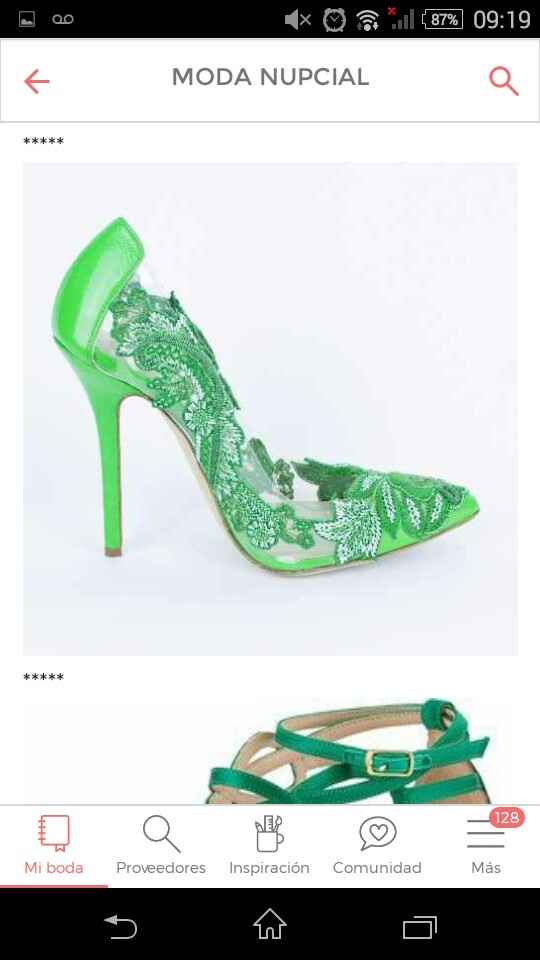Zapatillas en color verde - 1