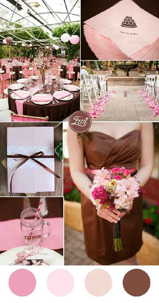 Combinaciones de colores en café y rosa - 10