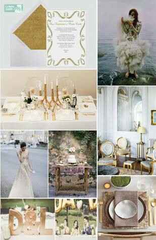 Combinaciones de colores en dorado y blanco - 8