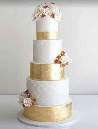 Combinaciones de colores en dorado y blanco - 16