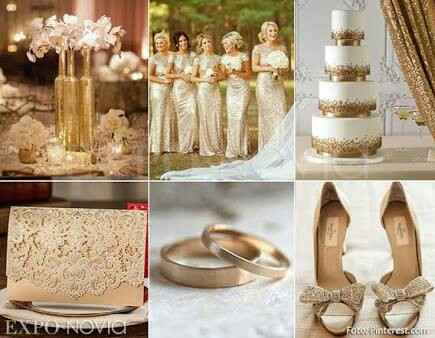 Combinaciones de colores entre rose gold y greenery - 2