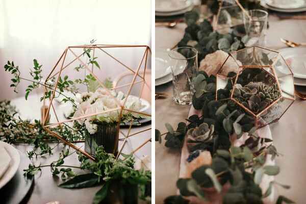 Combinaciones de colores entre rose gold y greenery - 16