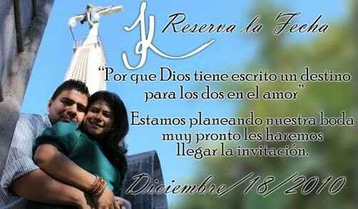 Ideas para el "save the date" en español - 2
