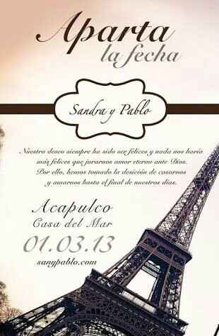 Ideas para el "save the date" en español - 4