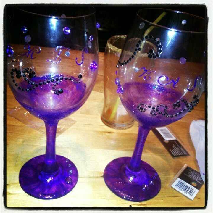 Decoración de copas en morado - 4