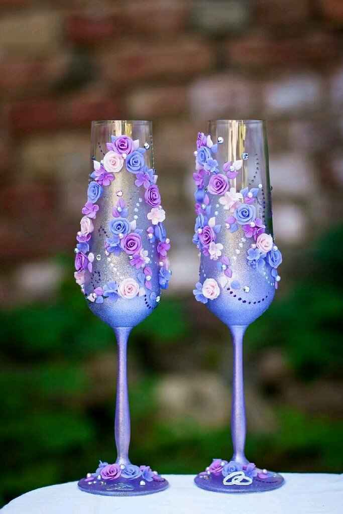 Decoración de copas en morado - 8