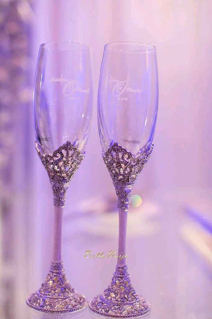 Decoración de copas en morado - 12