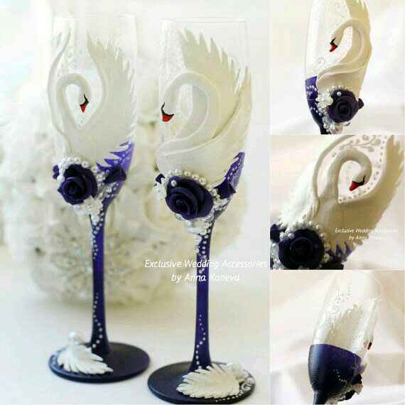 Decoración de copas en morado - 14