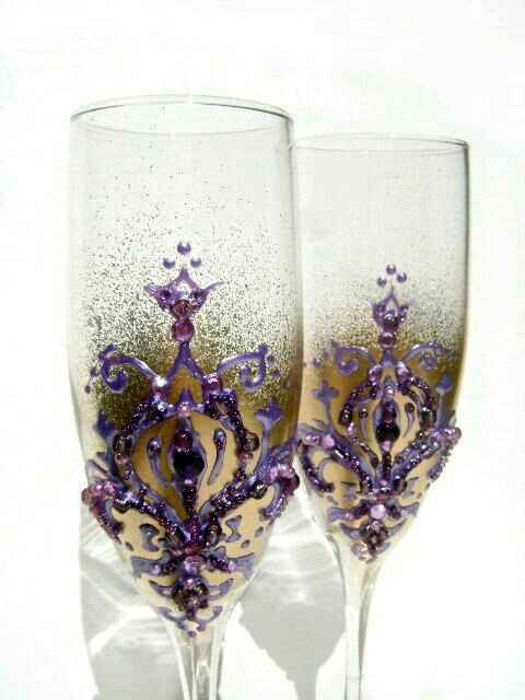 Decoración de copas en morado - 16