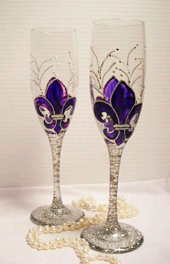 Decoración de copas en morado - 17