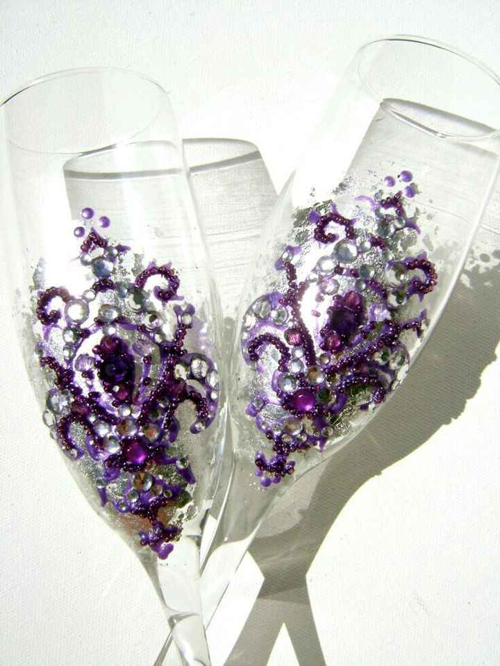 Decoración de copas en morado - 18