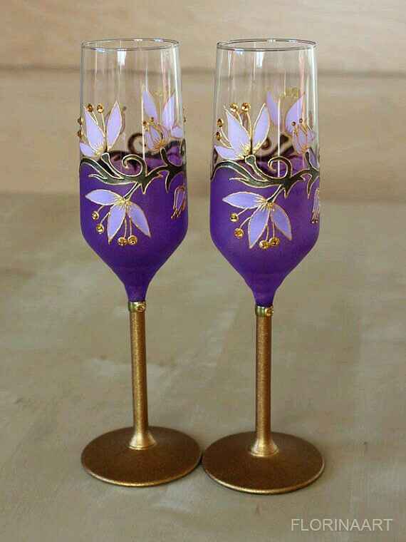 Decoración de copas en morado - 19