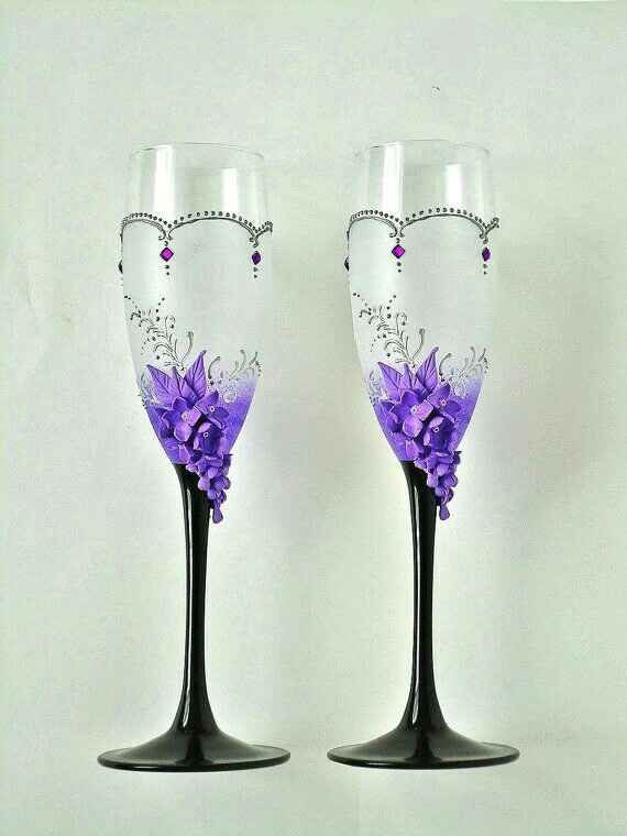 Decoración de copas en morado - 20
