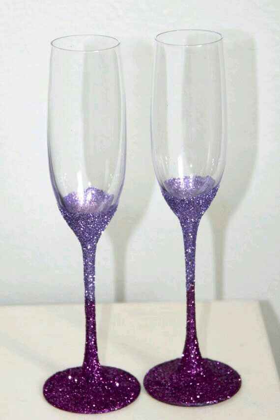 Decoración de copas en morado - 21