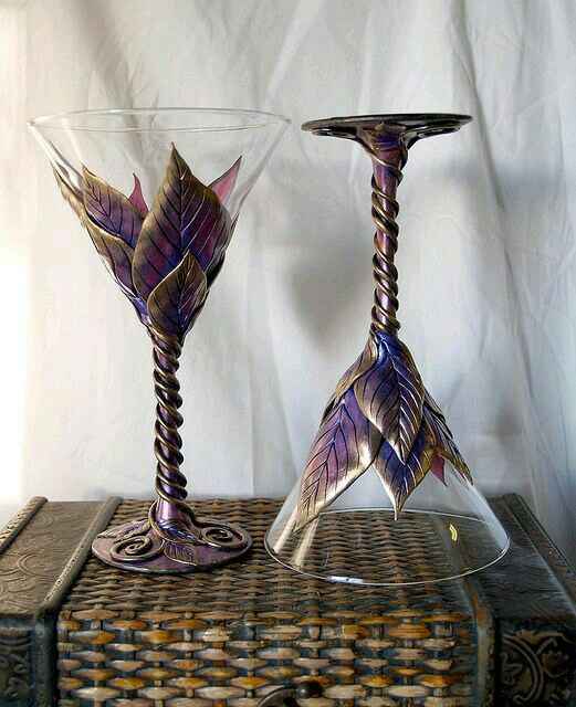Decoración de copas en morado - 22